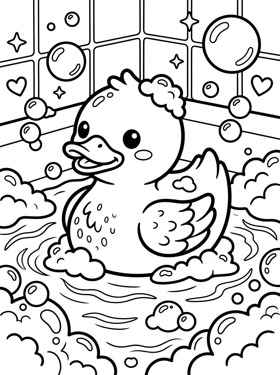Patinho de Borracha na Banheira para colorir Desenho de Patinho de Borracha na Banheira para colorir e imprimir grátis