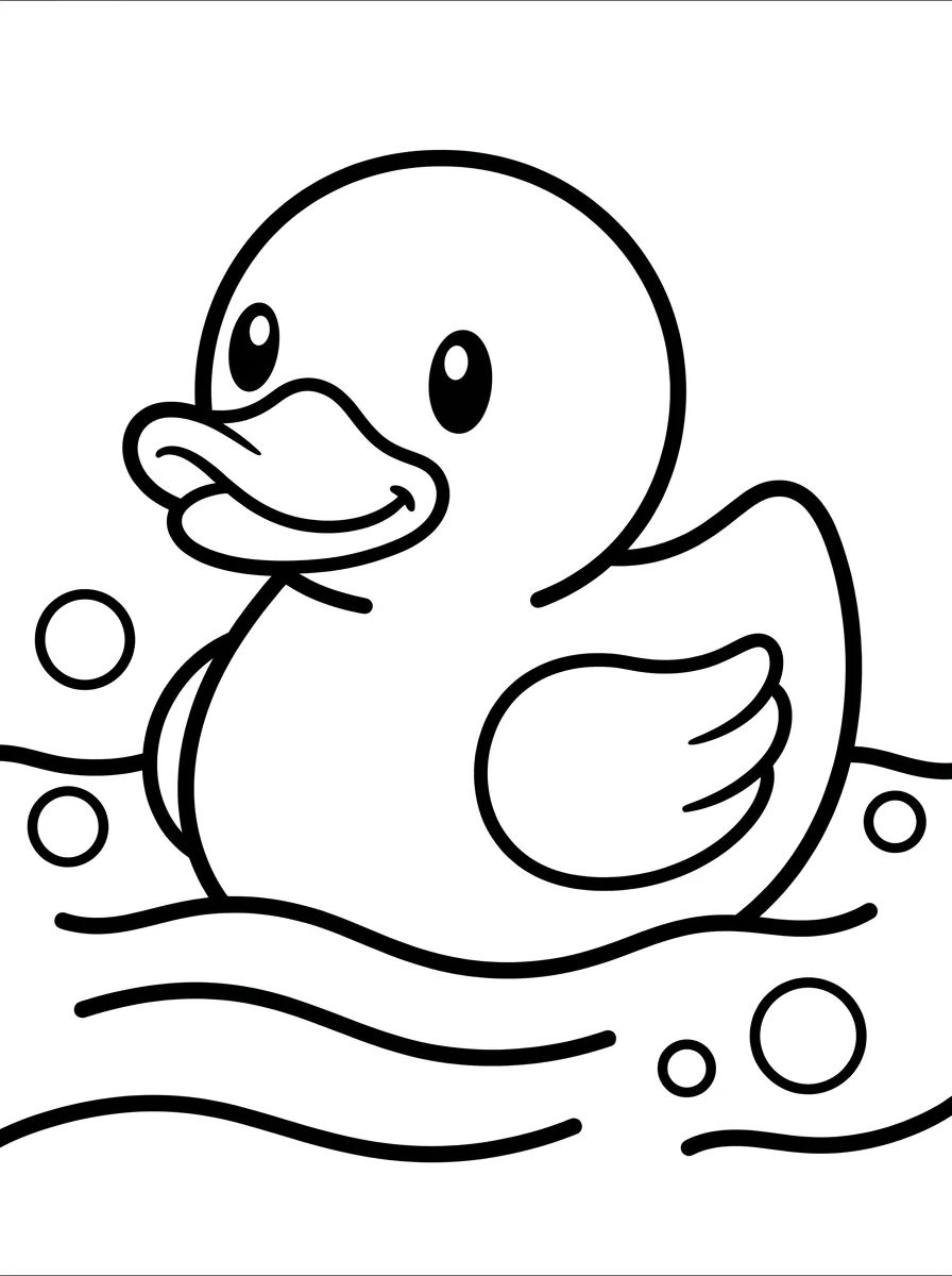 Cute Duckling in the Pond para colorir Desenho de Cute Duckling in the Pond para colorir e imprimir grátis
