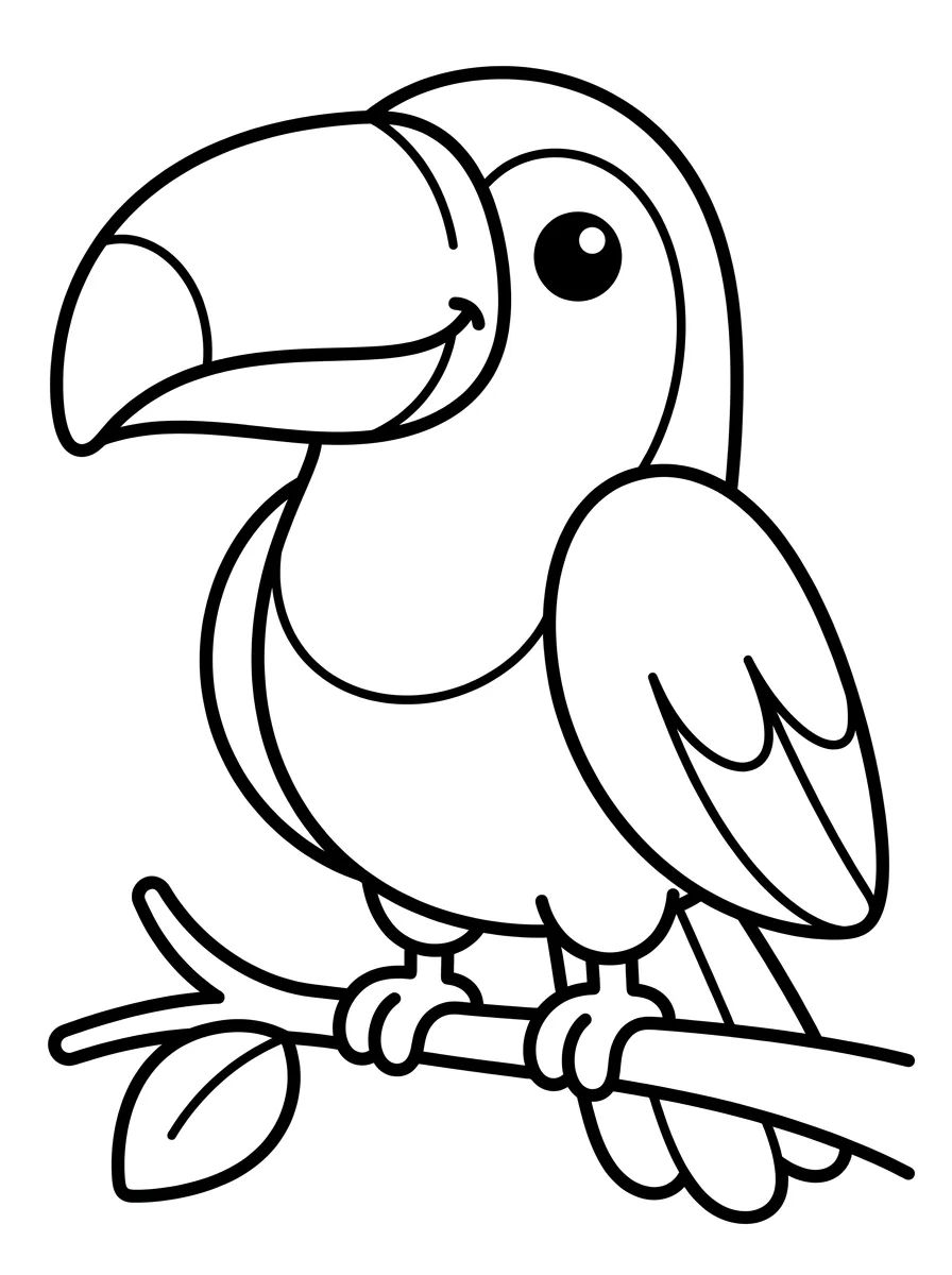 Tucano Fofo da Floresta para colorir Desenho de Tucano Fofo da Floresta para colorir e imprimir grátis