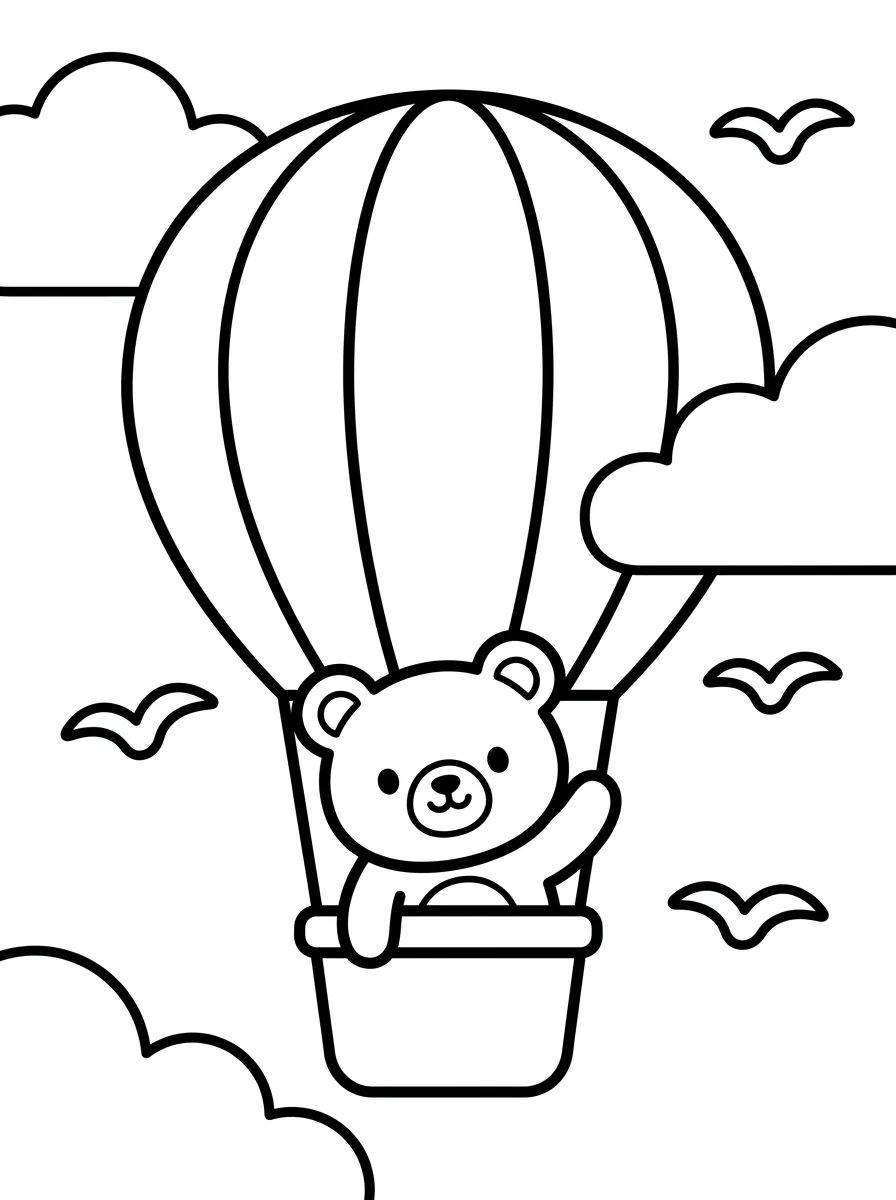 Coleção de desenhos para colorir: Balão e Céu