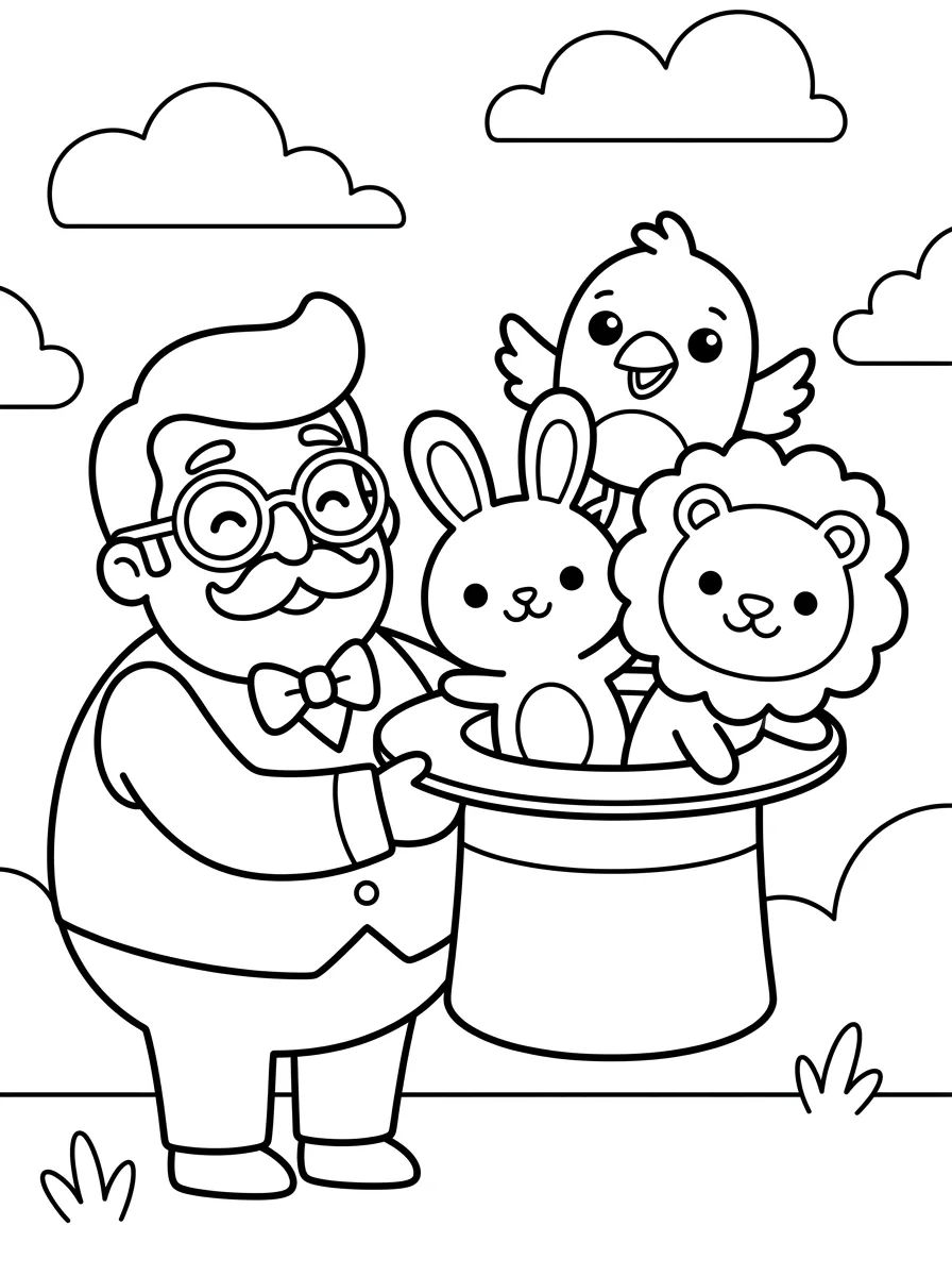 Bita e a Cartola Mágica para colorir Desenho de Bita e a Cartola Mágica para colorir e imprimir grátis