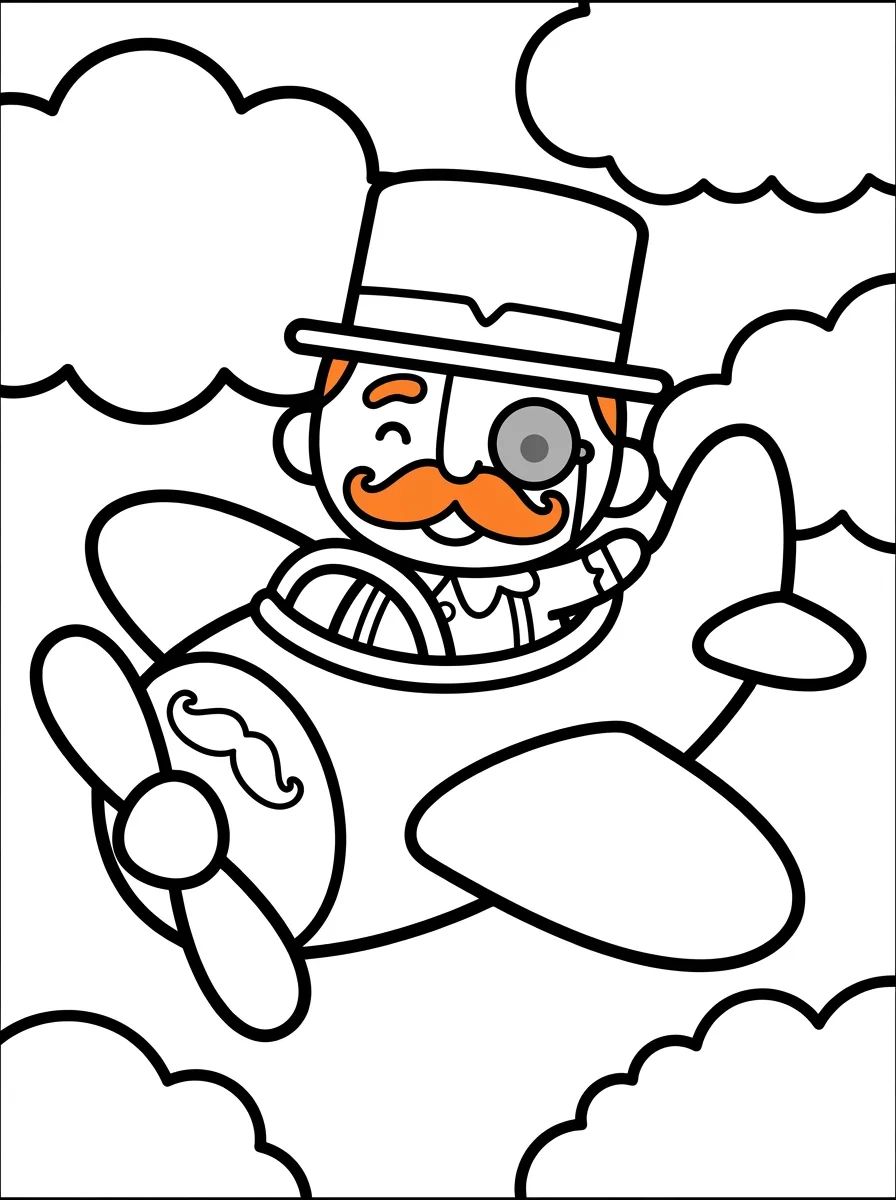 Bita no Avião de Brinquedo para colorir Desenho de Bita no Avião de Brinquedo para colorir e imprimir grátis