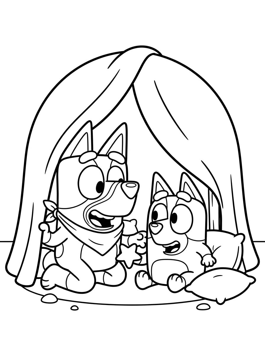 Bluey para Colorir e Imprimir