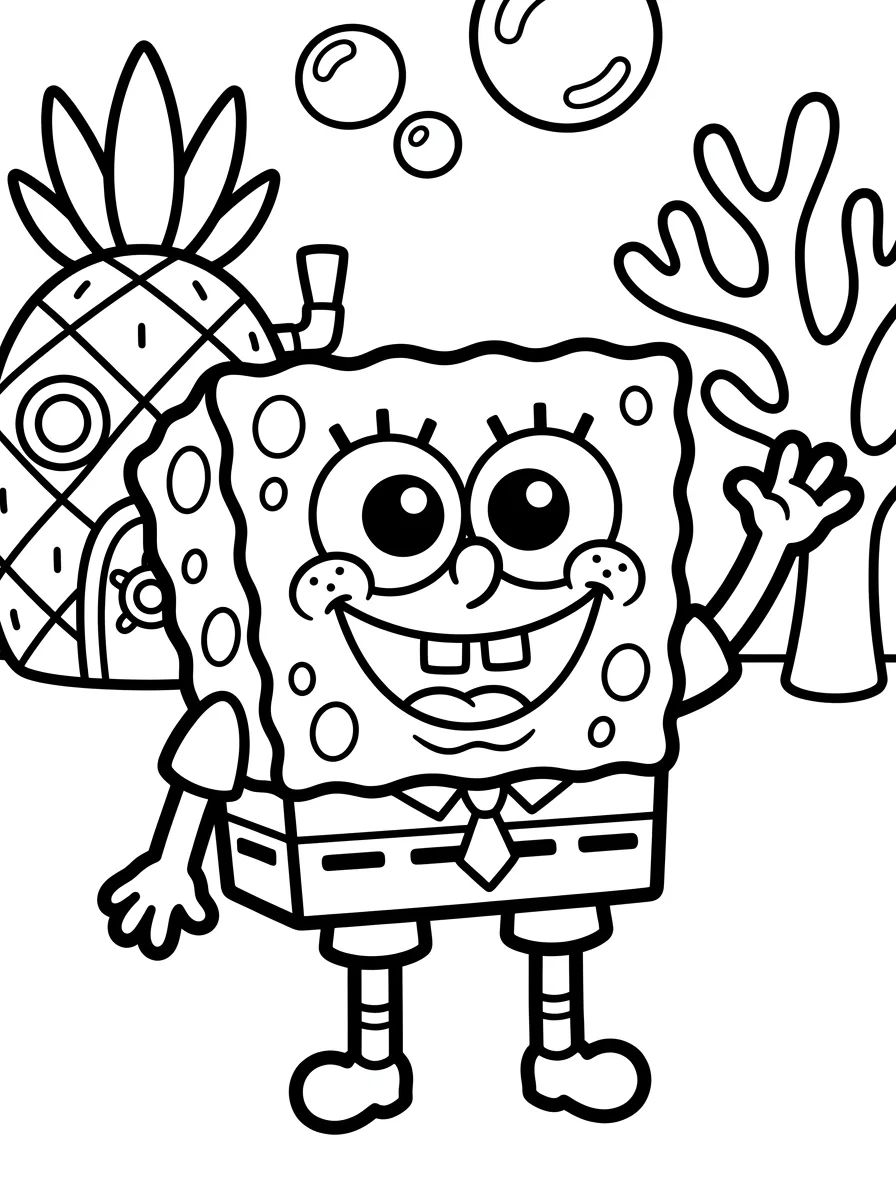 Capa da coleção Bob Esponja para Colorir
