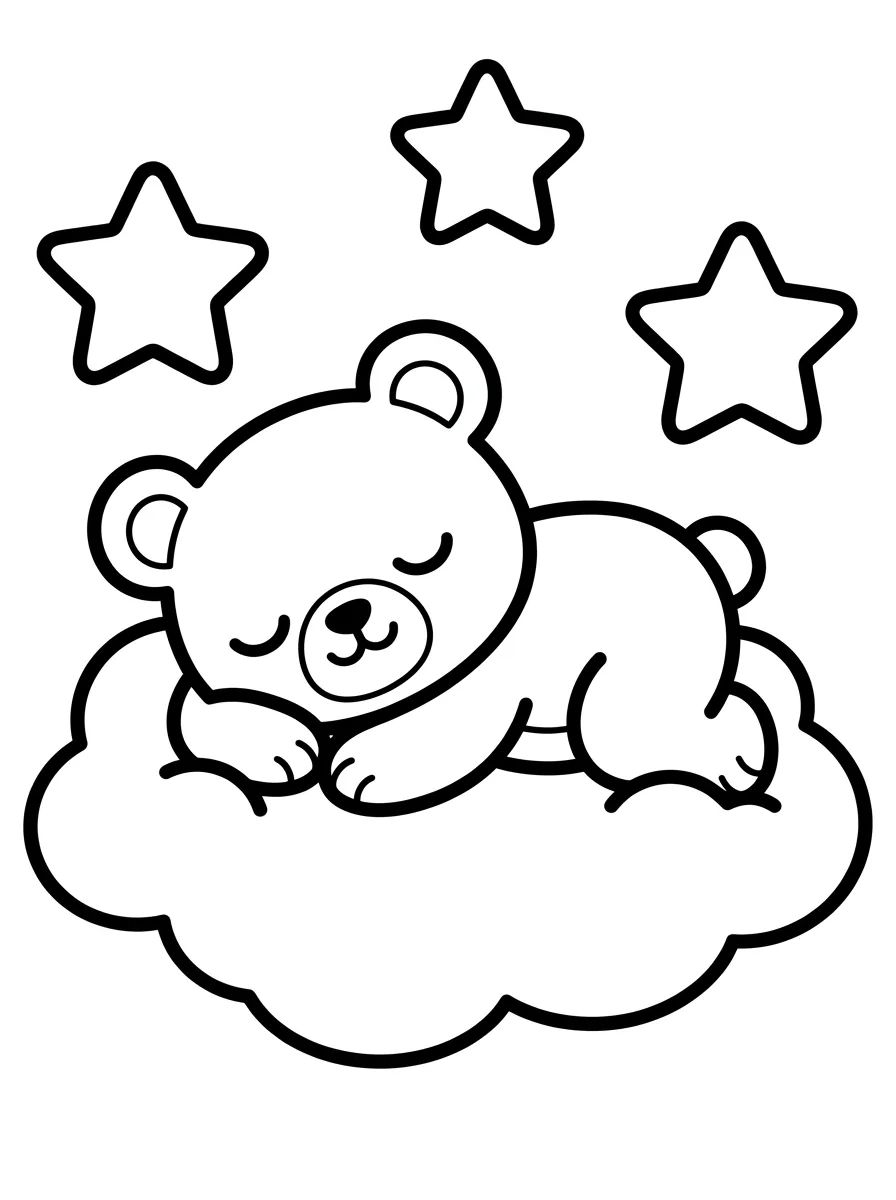 Bobbie Dormindo na Nuvem para colorir Desenho de Bobbie Dormindo na Nuvem para colorir e imprimir grátis