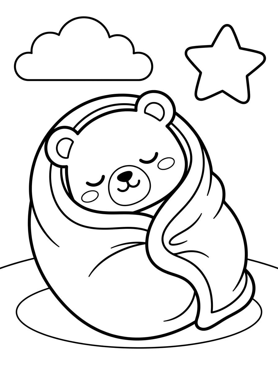 Bobbie Enrolado no Cobertor para colorir Desenho de Bobbie Enrolado no Cobertor para colorir e imprimir grátis