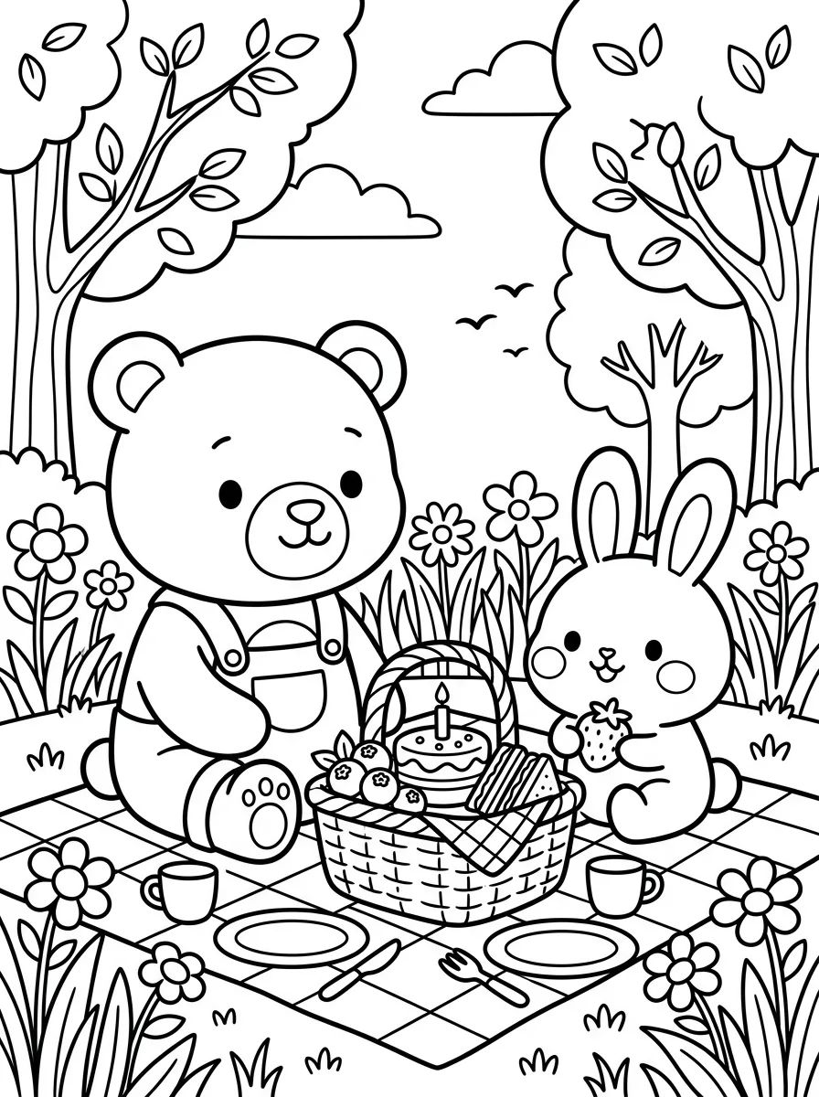 Coleção de desenhos para colorir: Desenhos do Ursinho Bobbie e Amigos para Colorir