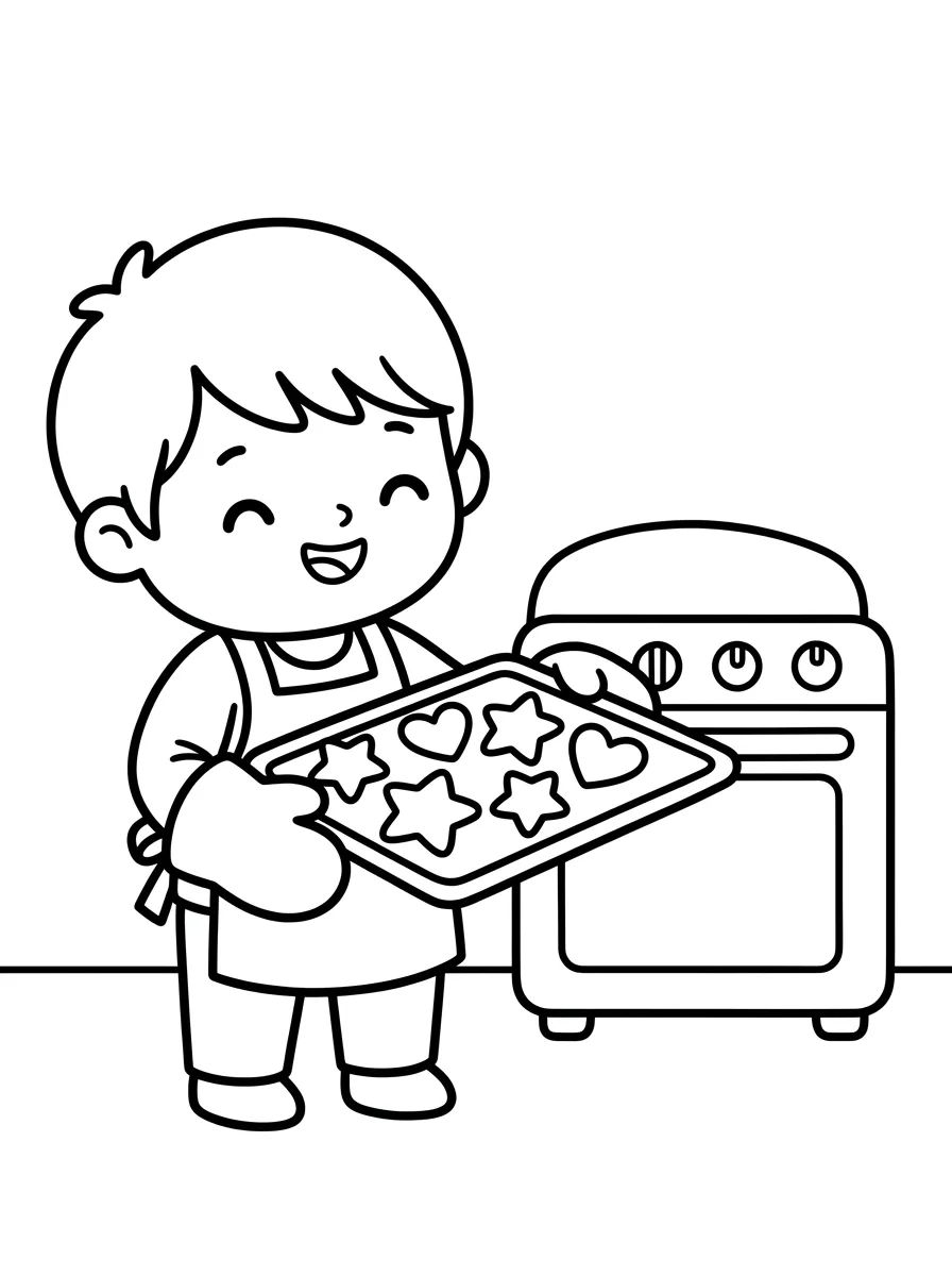 Bobbie Assando Biscoitos para colorir Desenho de Bobbie Assando Biscoitos para colorir e imprimir grátis