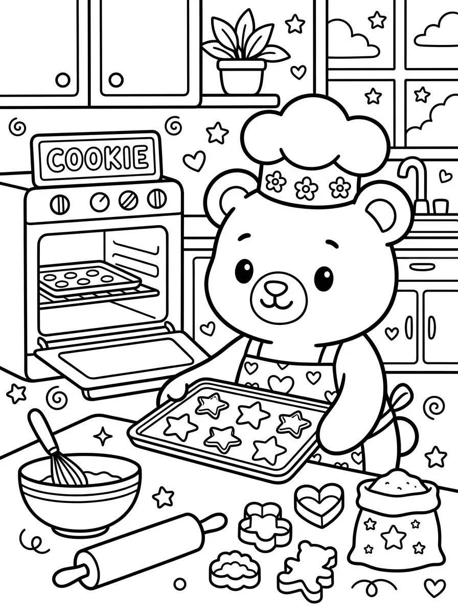 Ursinho Bobbie na Cozinha