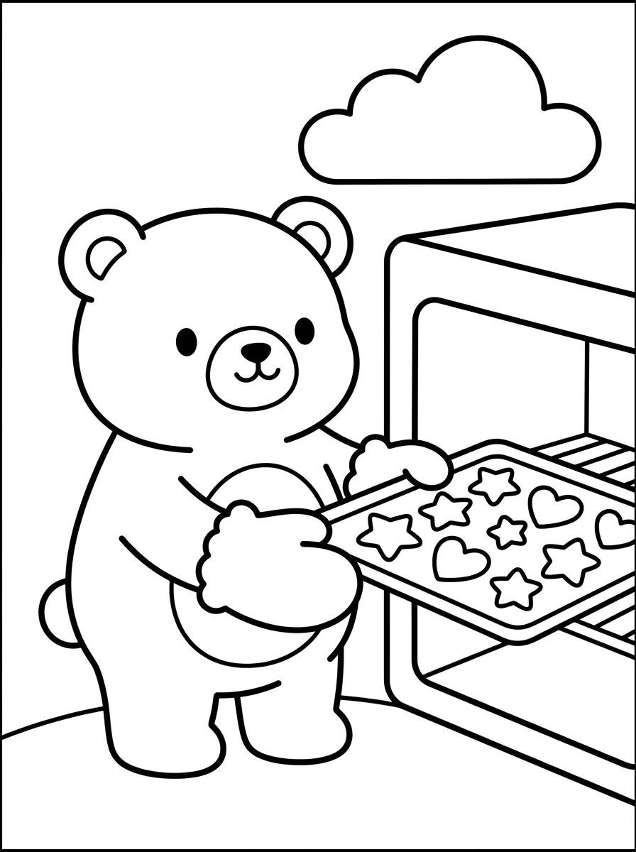 Bobbie Assando Biscoitos para colorir Desenho de Bobbie Assando Biscoitos para colorir e imprimir grátis