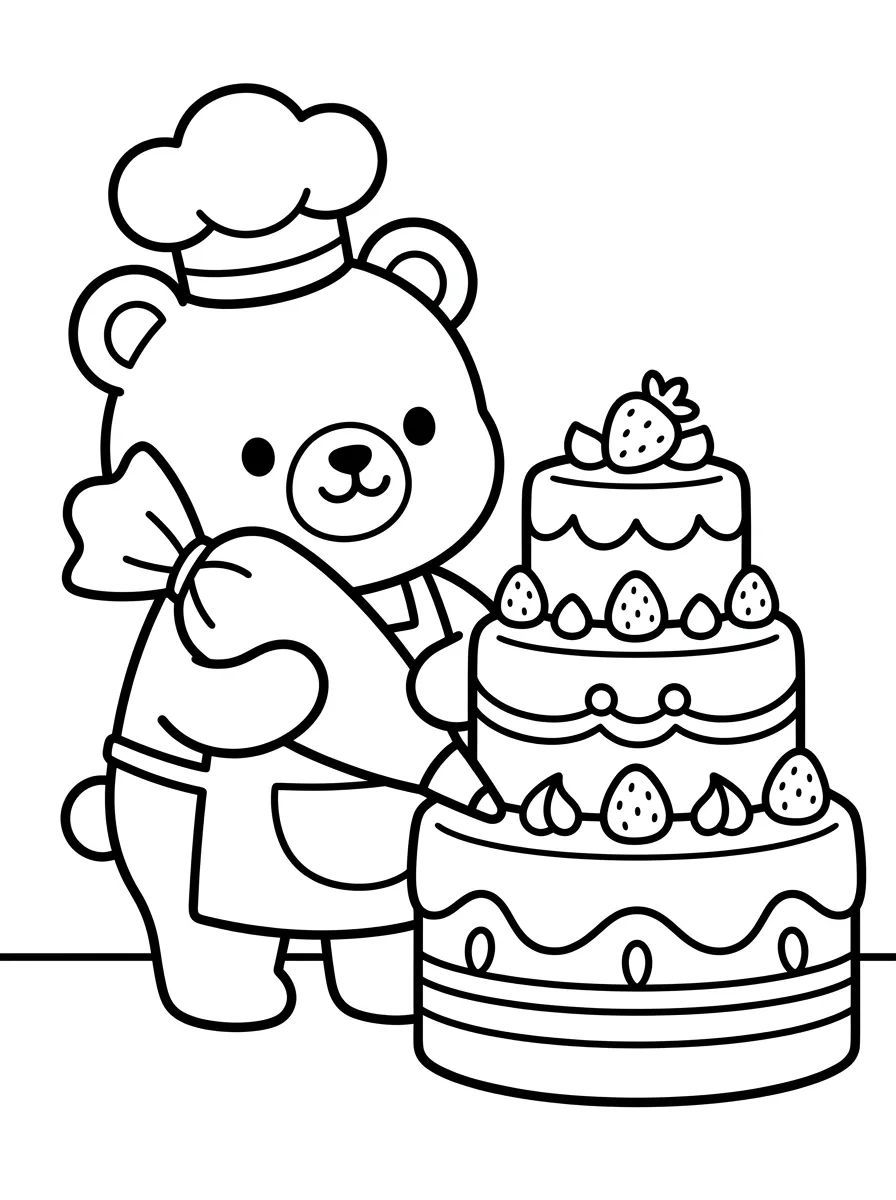 Coleção de desenhos para colorir: Bobbie na Cozinha