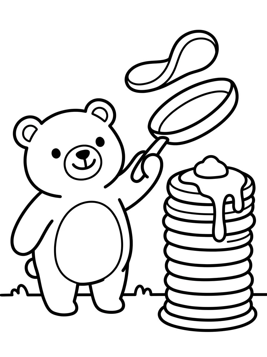 Bobbie e a Torre de Panquecas para colorir Desenho de Bobbie e a Torre de Panquecas para colorir e imprimir grátis