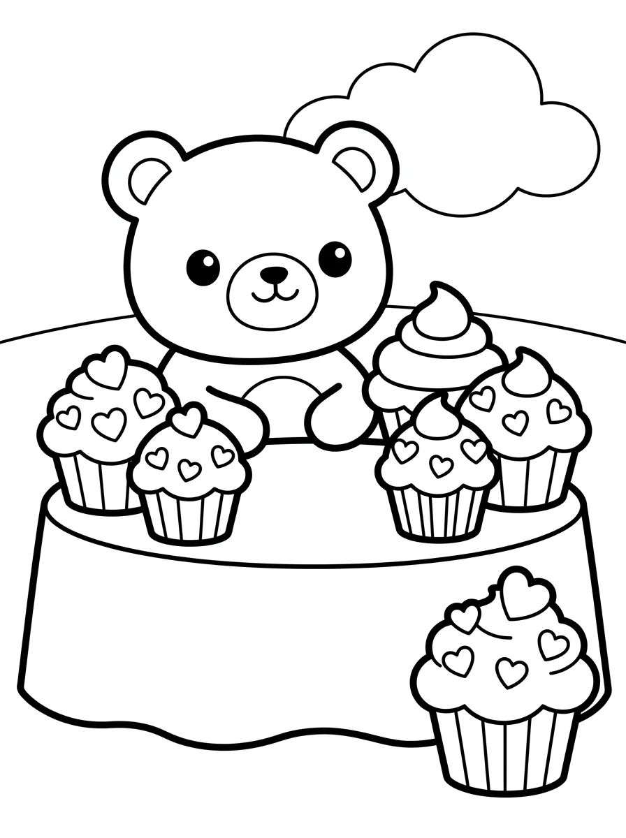Bobbie e os Cupcakes Mágicos para colorir Desenho de Bobbie e os Cupcakes Mágicos para colorir e imprimir grátis