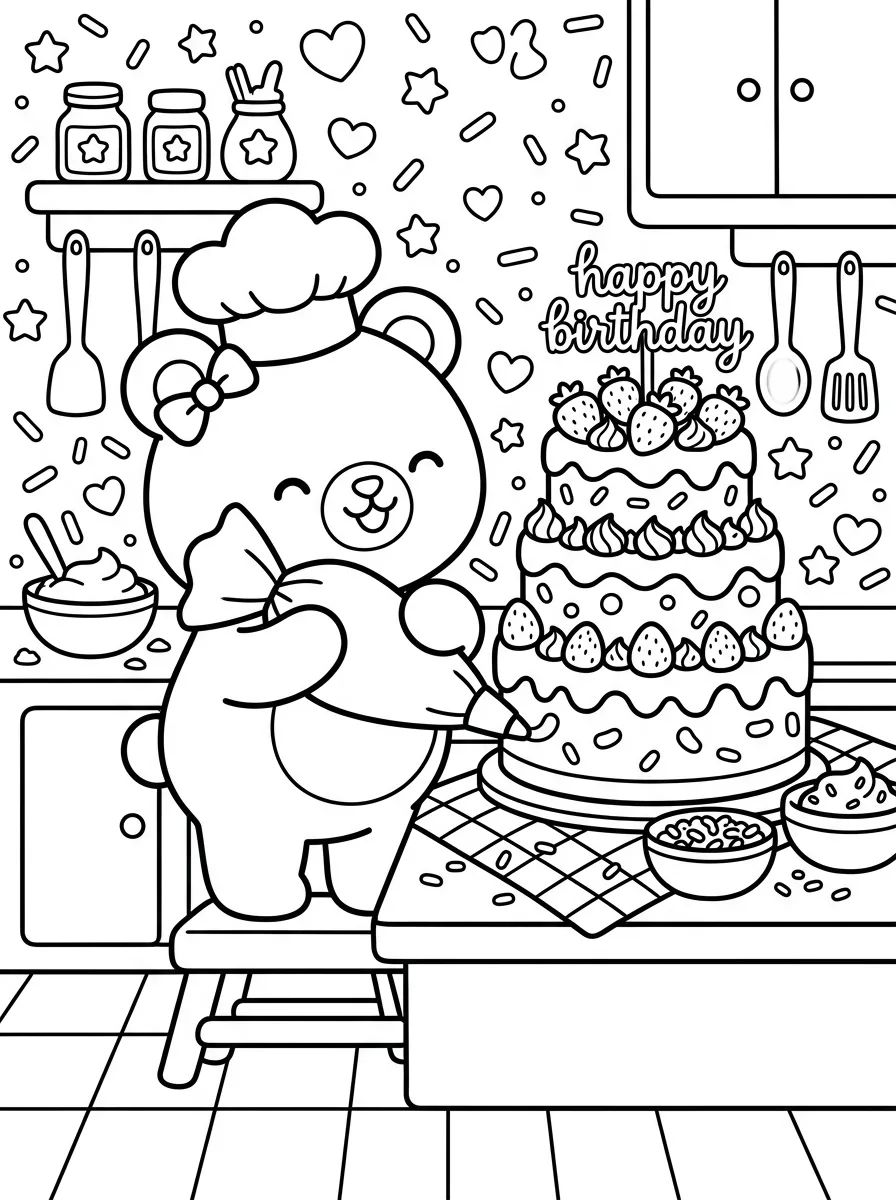 Ursinho Bobbie na Cozinha