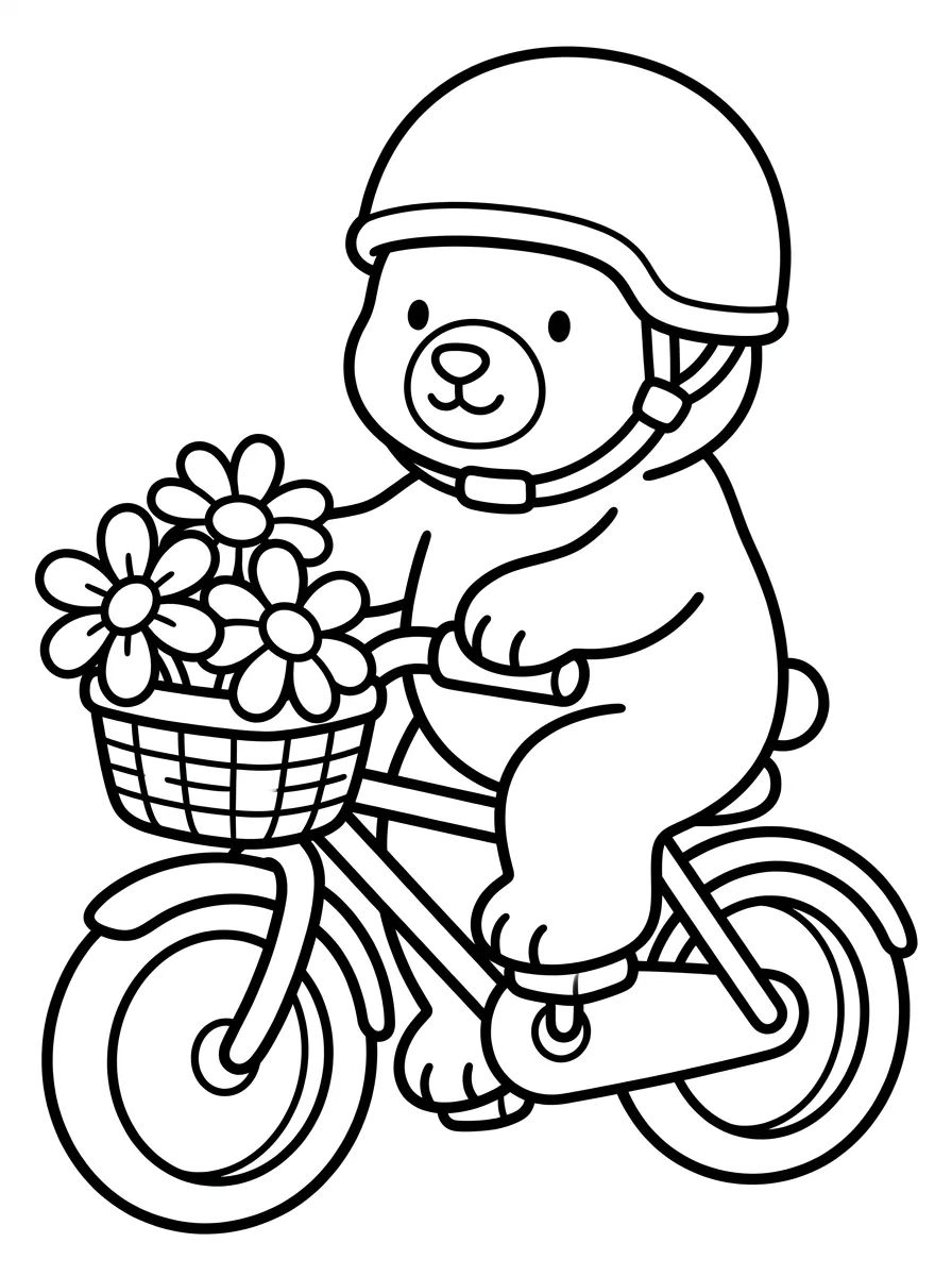Bobbie Riding a Bicycle para colorir Desenho de Bobbie Riding a Bicycle para colorir e imprimir grátis