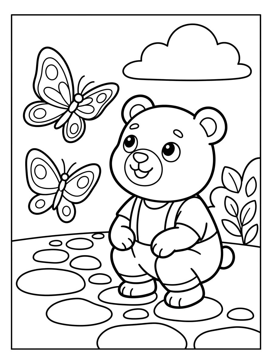 Bobbie Observando Borboletas no Passeio para colorir Desenho de Bobbie Observando Borboletas no Passeio para colorir e imprimir grátis