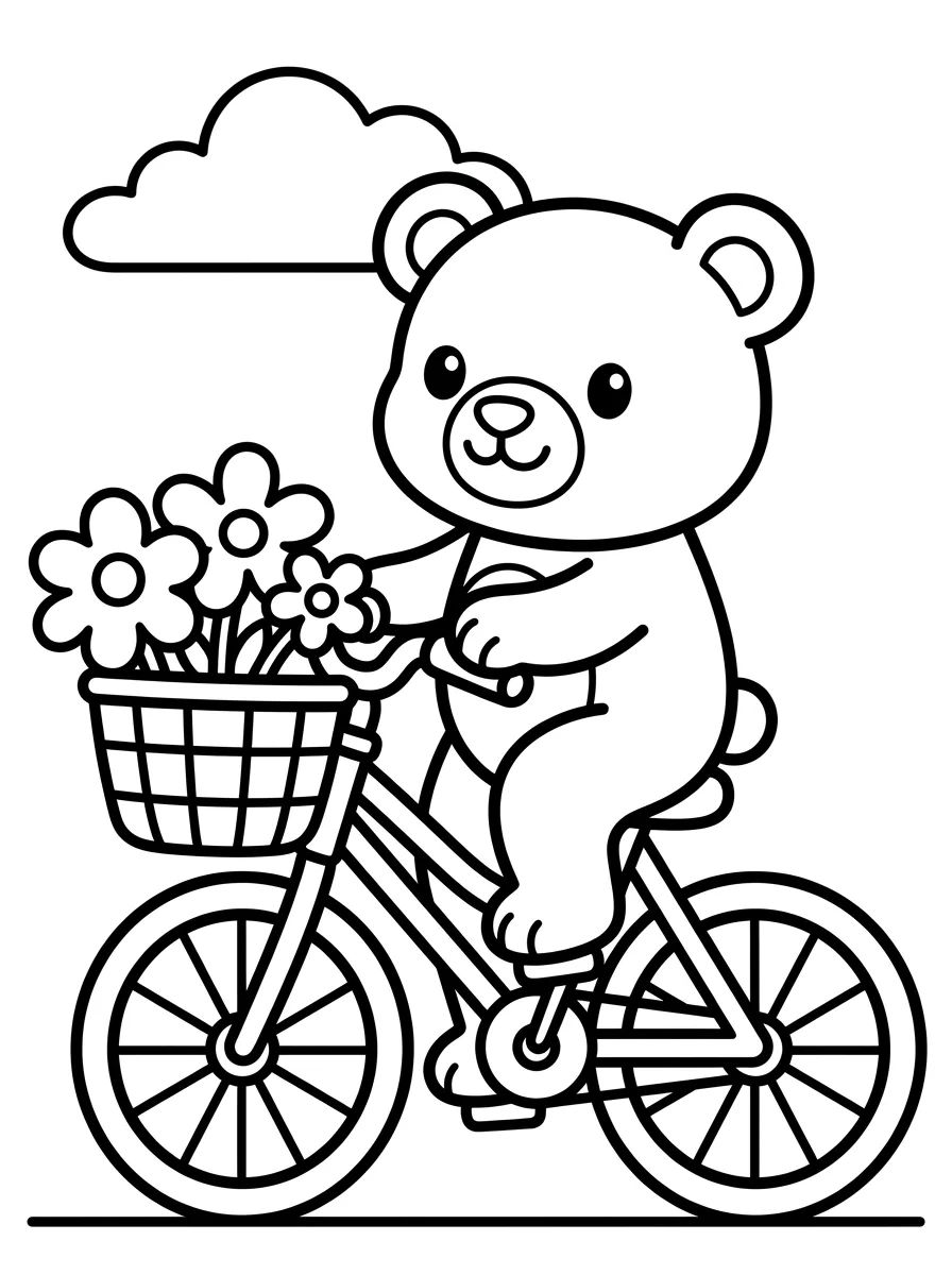 Bobbie Passeando de Bicicleta para colorir Desenho de Bobbie Passeando de Bicicleta para colorir e imprimir grátis