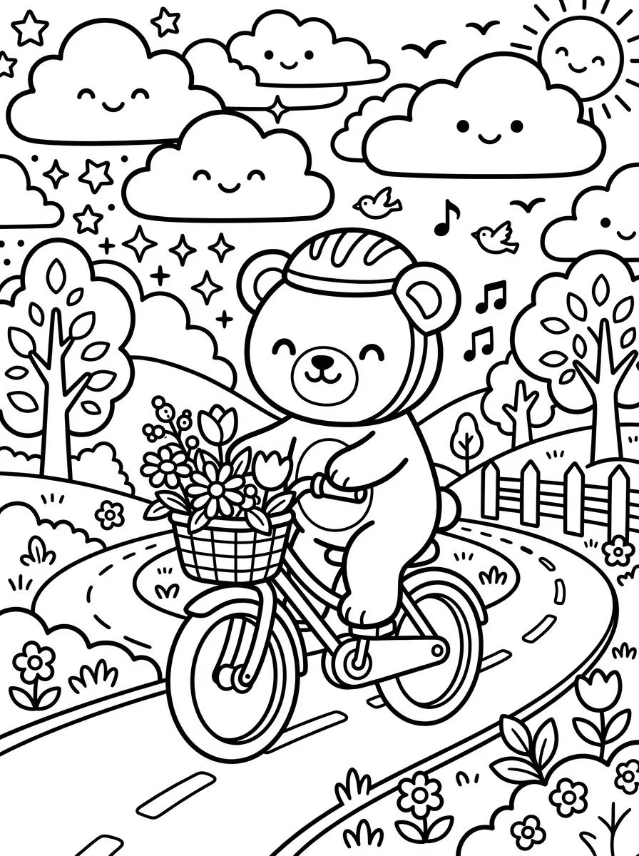 Bobbie Passeando de Bicicleta para colorir Desenho de Bobbie Passeando de Bicicleta para colorir e imprimir grátis