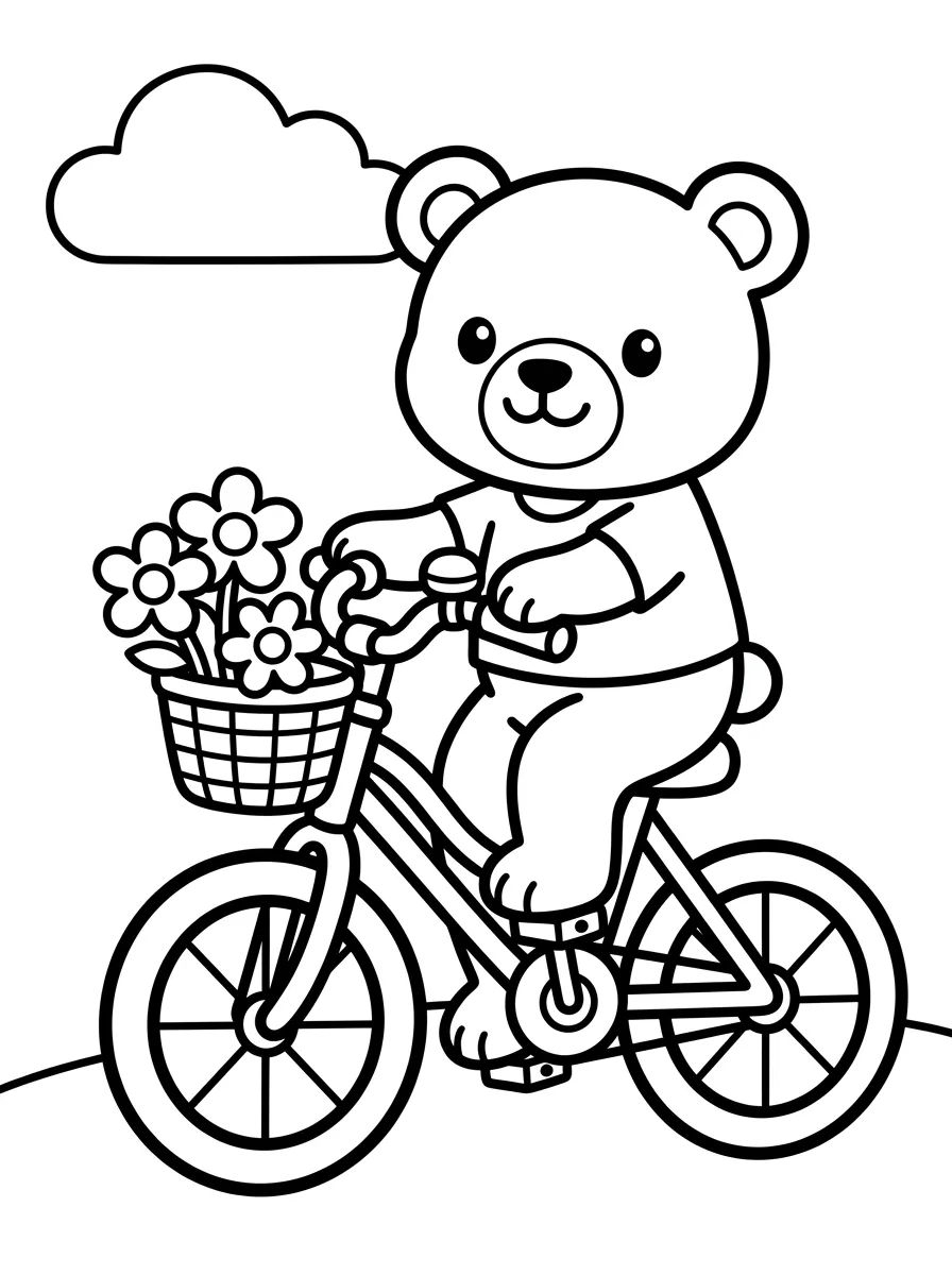 Bobbie Passeando de Bicicleta para colorir Desenho de Bobbie Passeando de Bicicleta para colorir e imprimir grátis