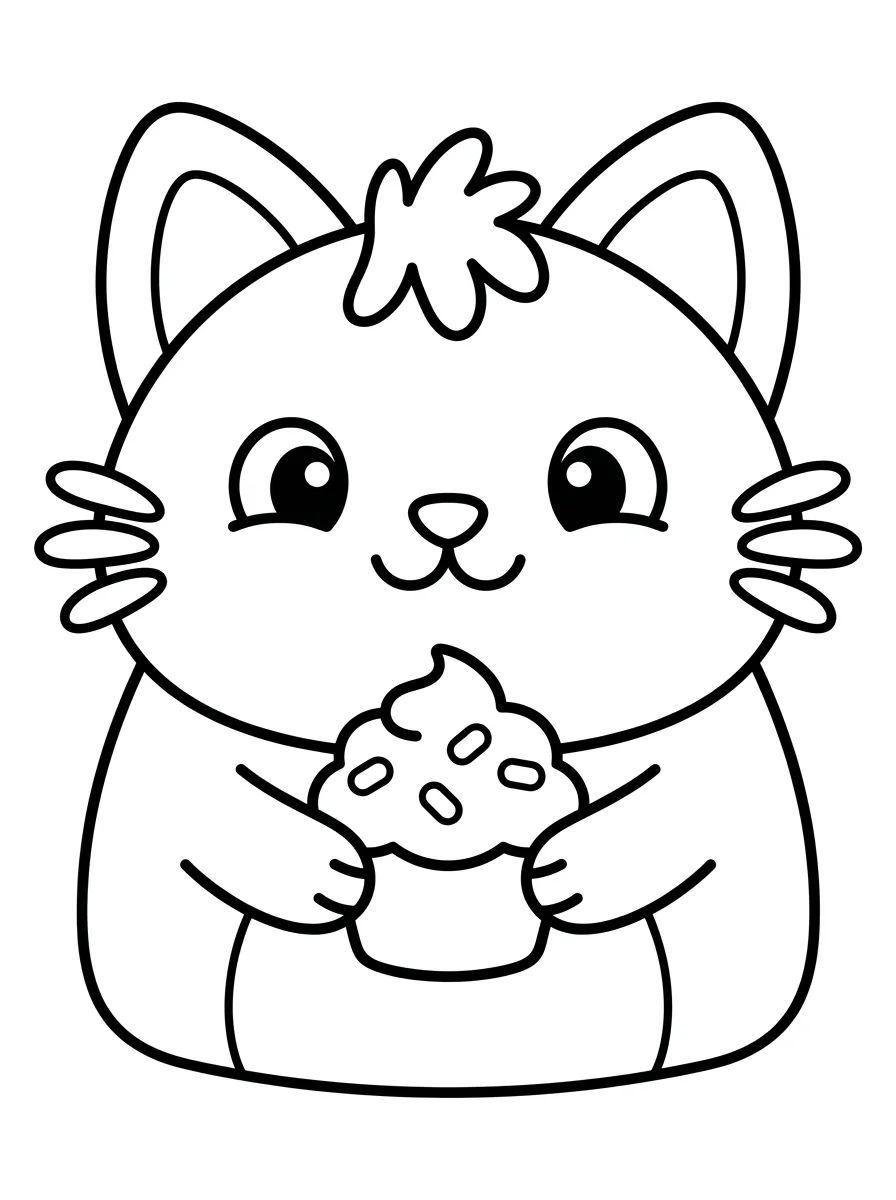 Capa da coleção Desenhos do Bolo Gato para Colorir