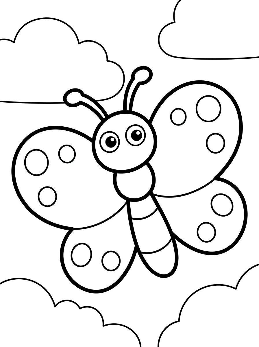 Borboleta de Asas de Coração para colorir Desenho de Borboleta de Asas de Coração para colorir e imprimir grátis