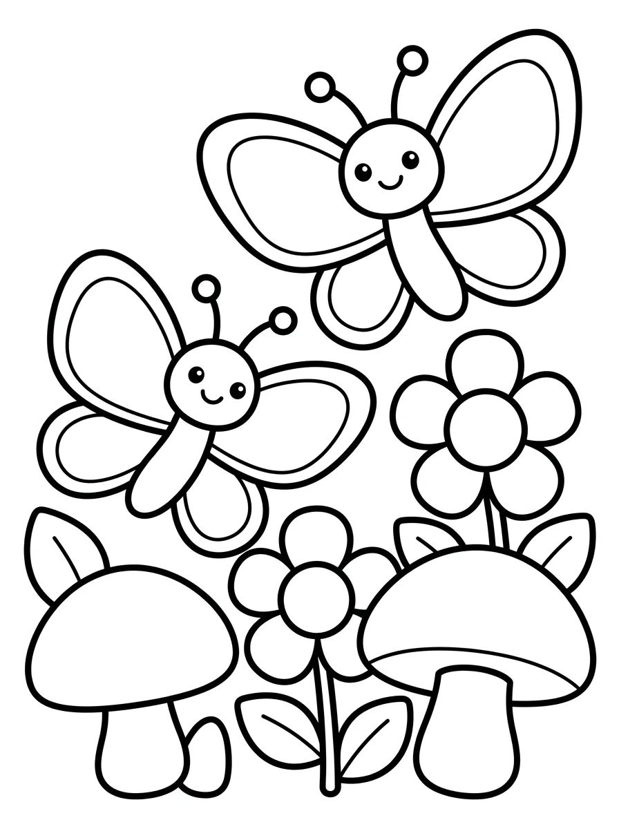 Best Butterfly Friends para colorir Desenho de Best Butterfly Friends para colorir e imprimir grátis