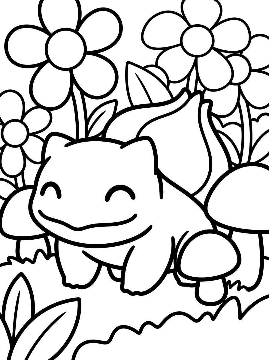 Capa da coleção Bulbasauro para Colorir