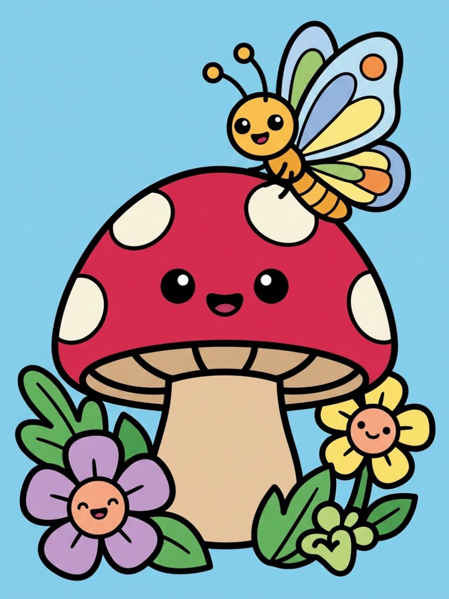 Coleção de desenhos para colorir: Desenhos de Borboletas no Jardim Encantado para Colorir
