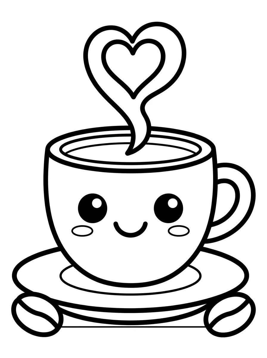 Cafés e Bebidas Kawaii