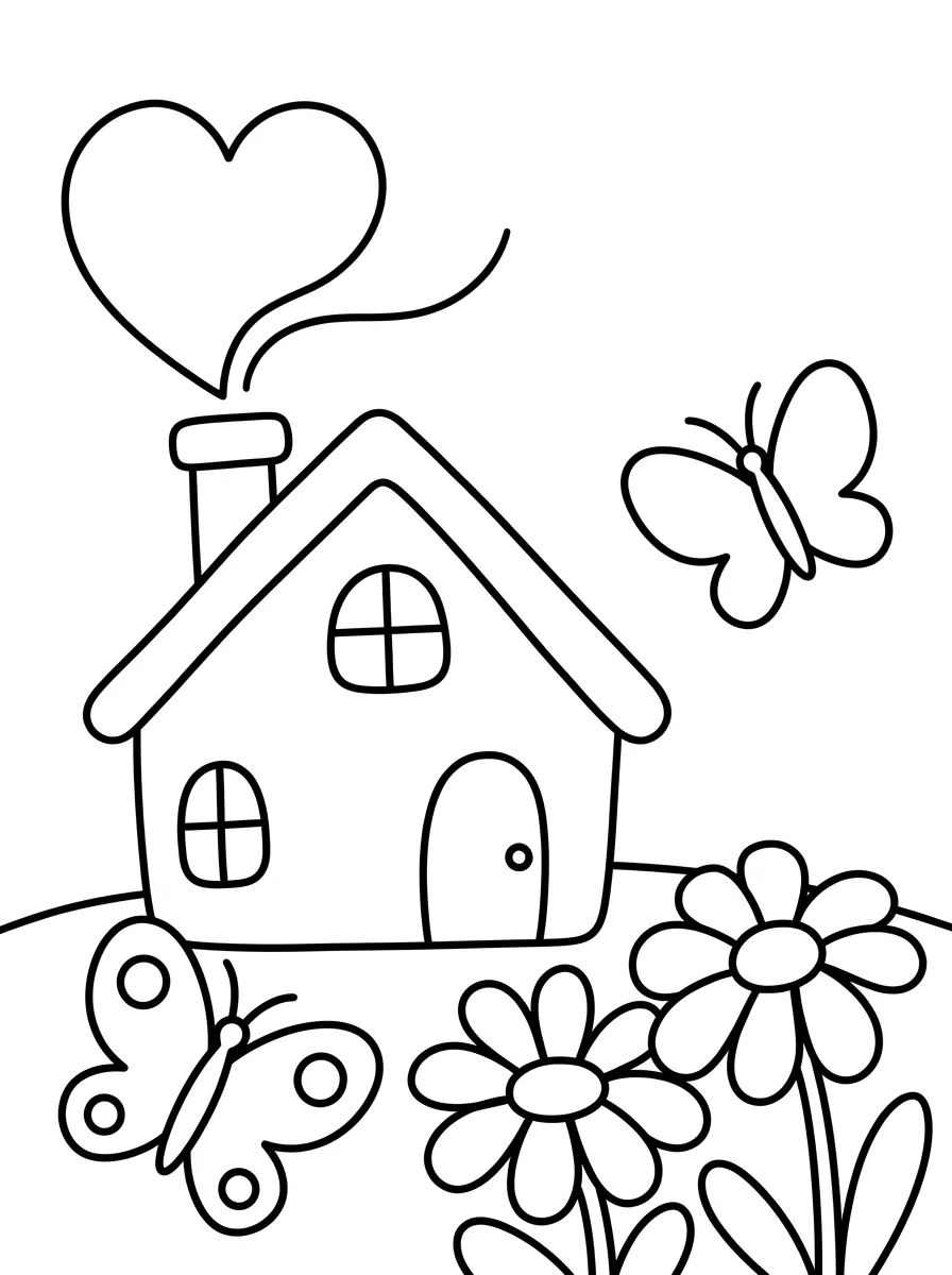 Coleção de desenhos para colorir: Casinha de Campo Encantada