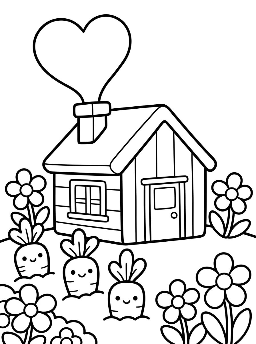 Coleção de desenhos para colorir: Casinha de Campo Encantada