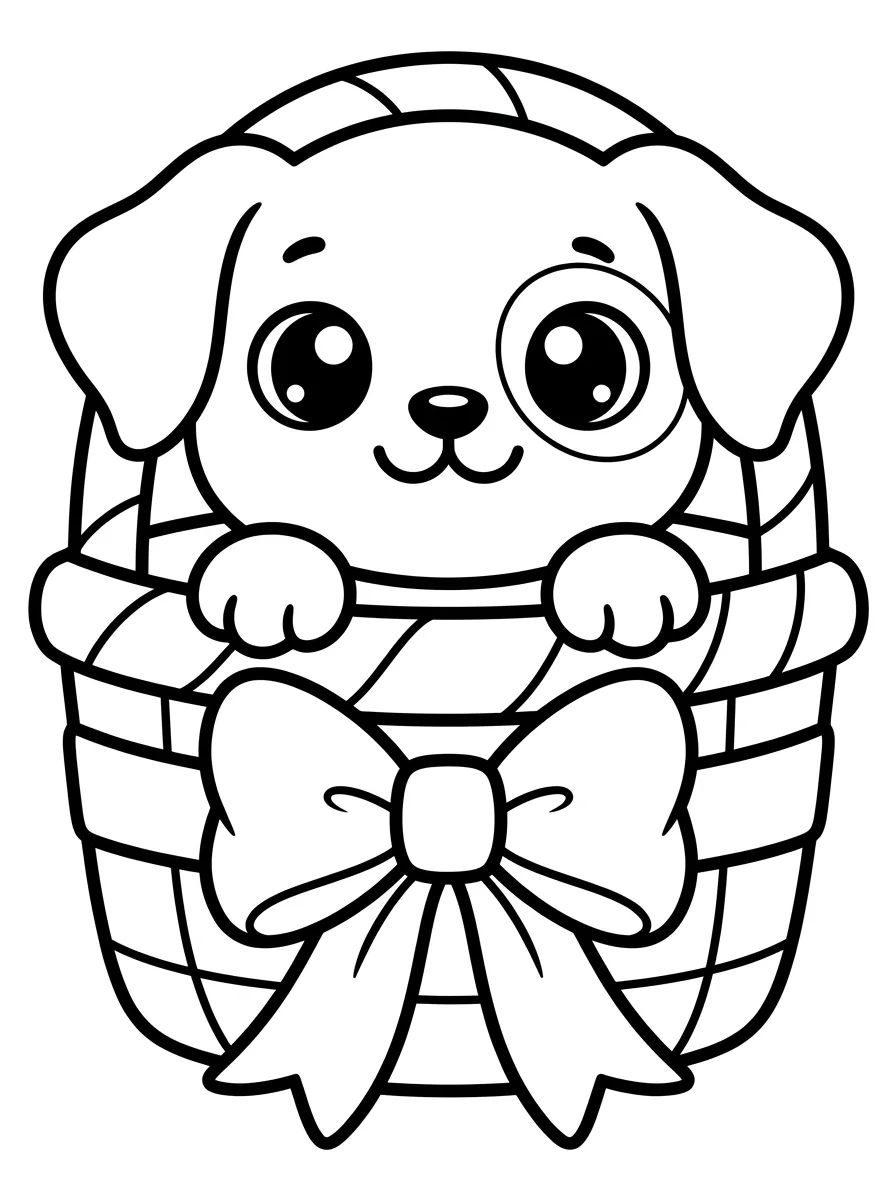 Coleção de desenhos para colorir: Desenhos de Cachorros Fofos para Colorir