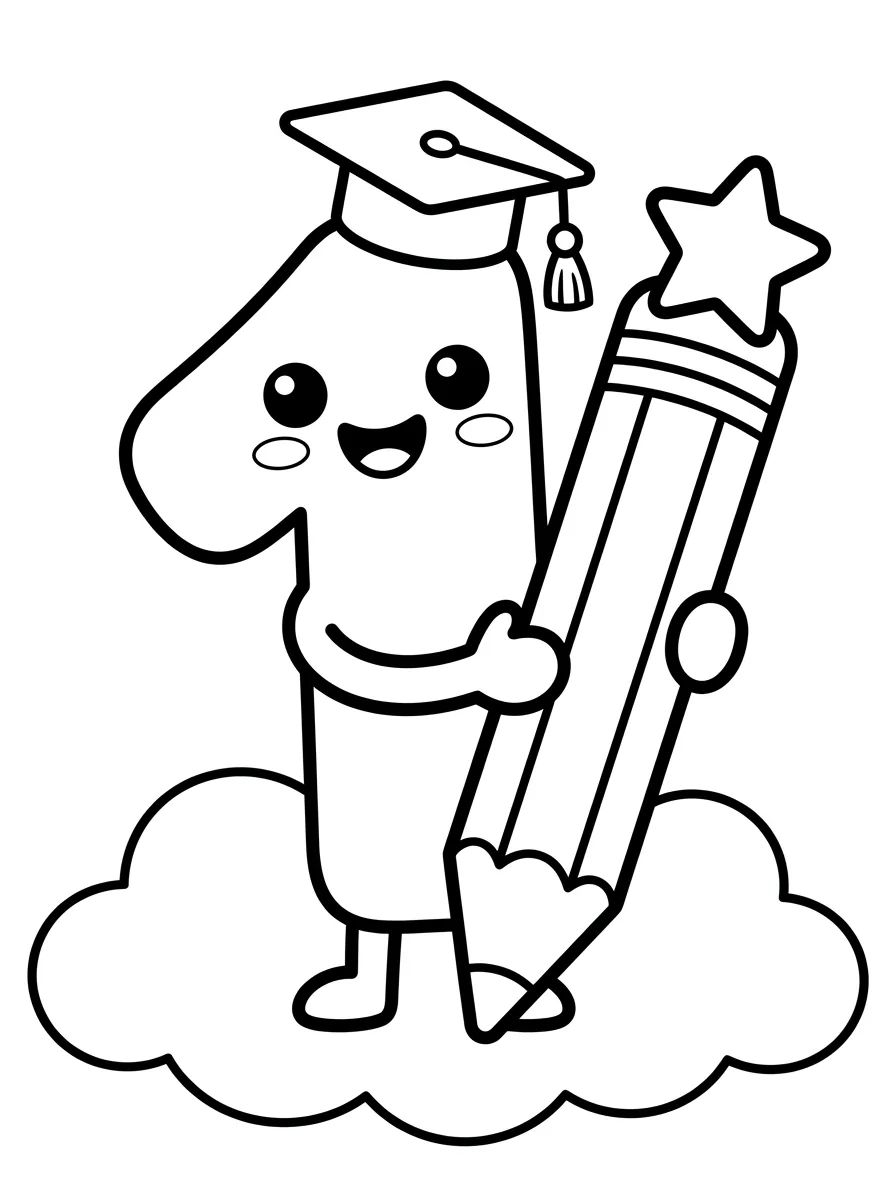 Desenhos de Números Fofos para Colorir