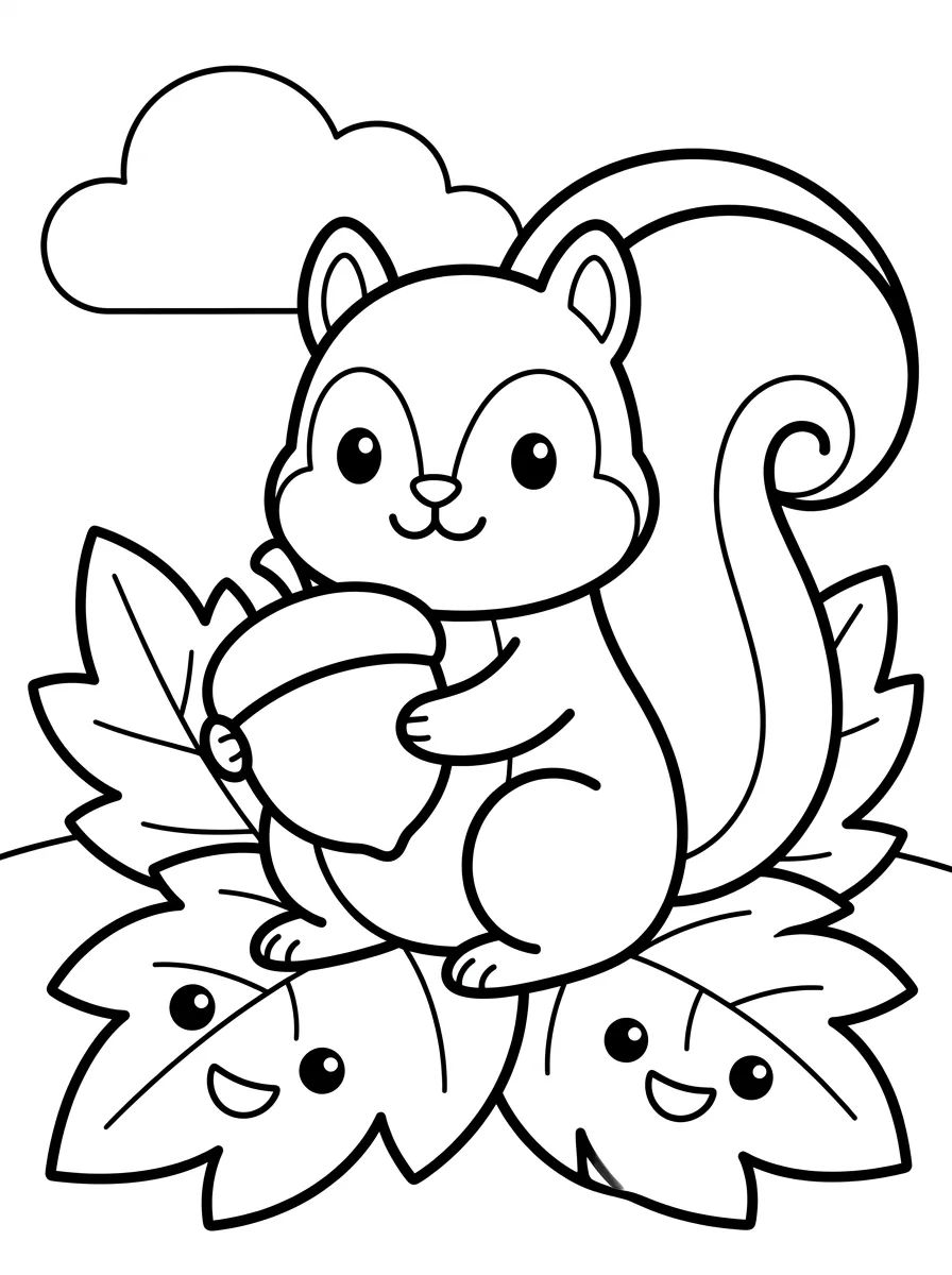 Coleção de desenhos para colorir: Desenhos de Outono para Colorir