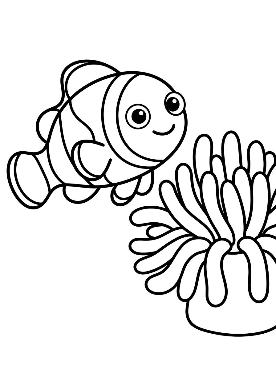Coleção de desenhos para colorir: Desenhos de Peixes Fofos para Colorir
