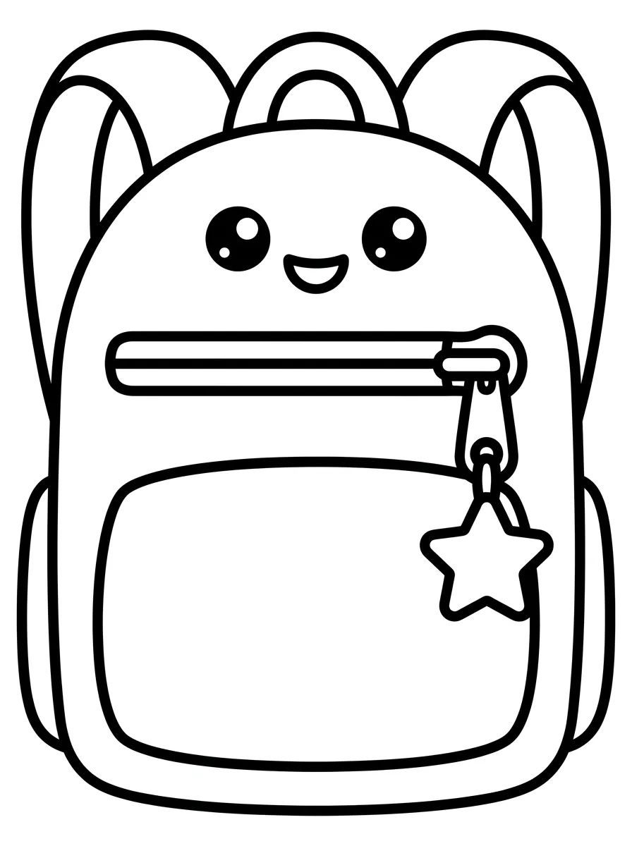 Coleção de desenhos para colorir: Material Escolar Fofo para Colorir