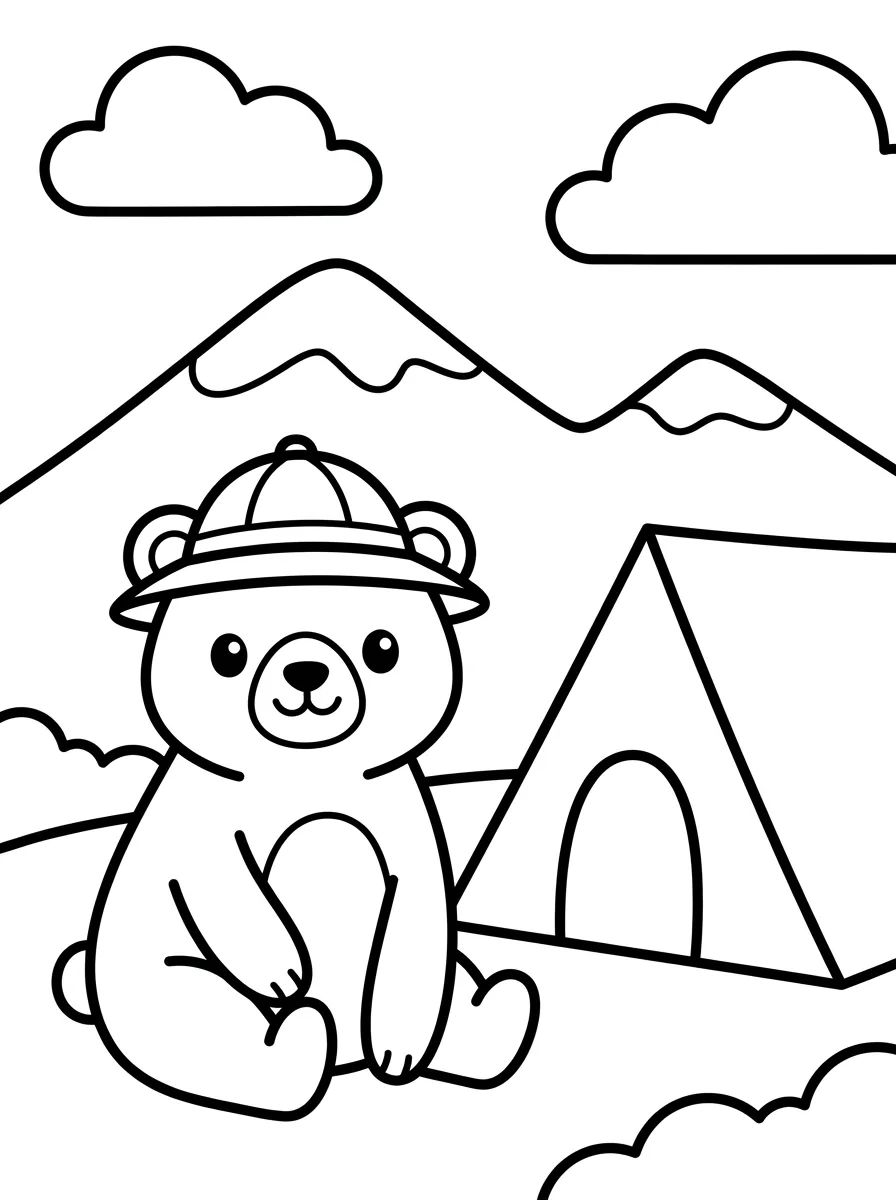 Montanhas Fofas para Colorir