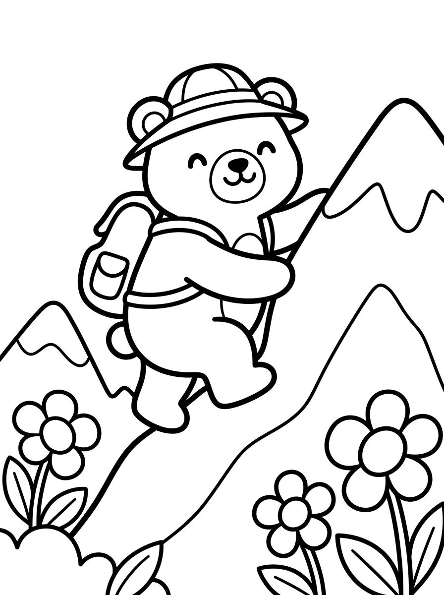 Montanhas Fofas para Colorir