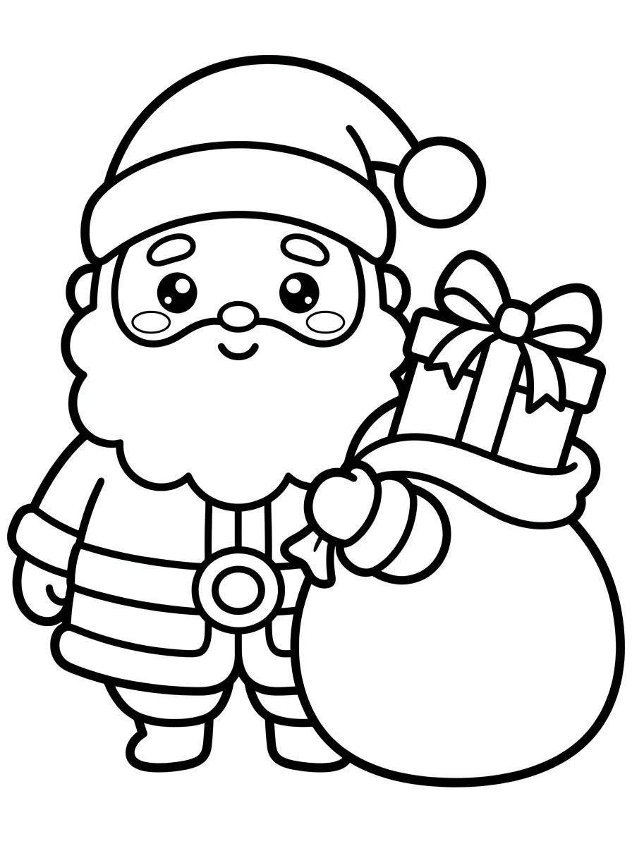 Coleção de desenhos para colorir: Natal Fofo para Colorir