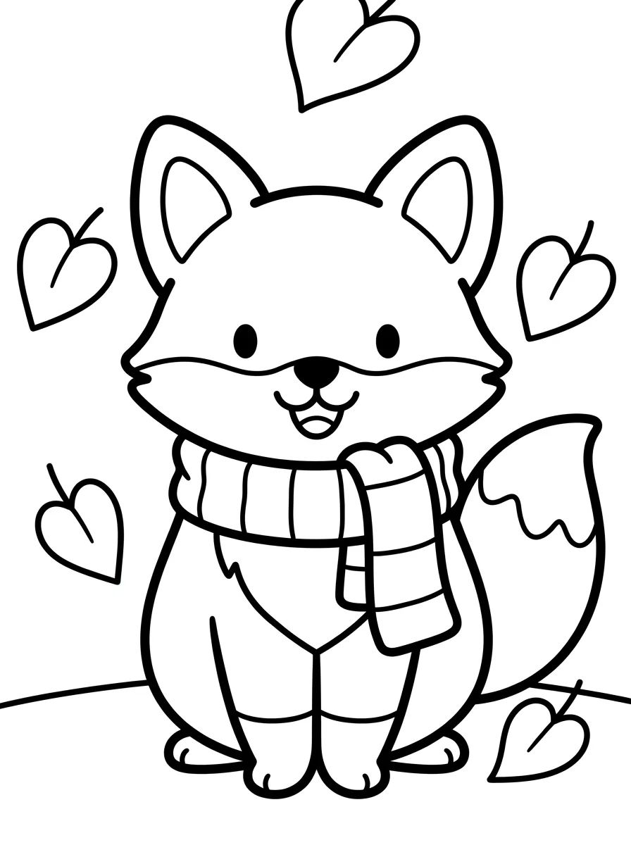 Outono Fofinho para Colorir