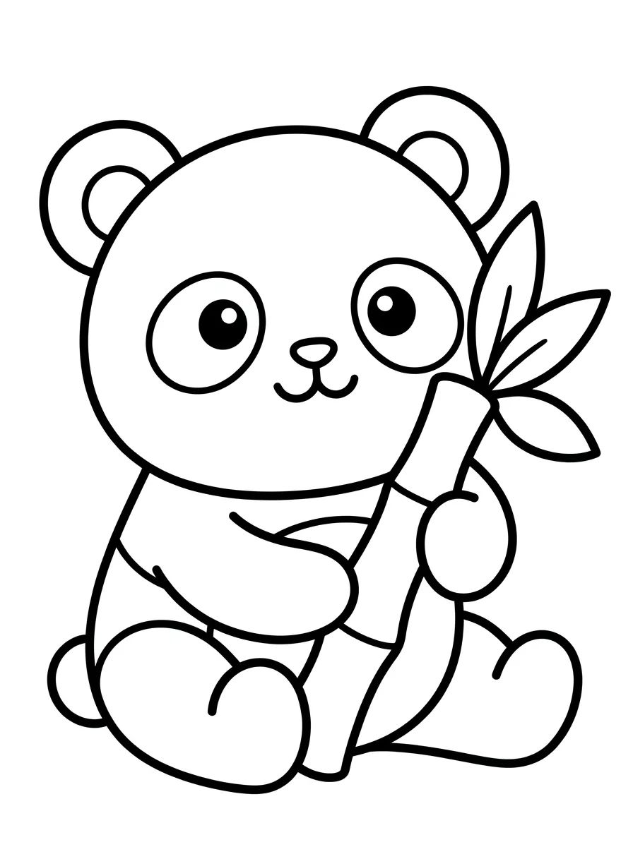 Pandas Fofos para Colorir e Imprimir