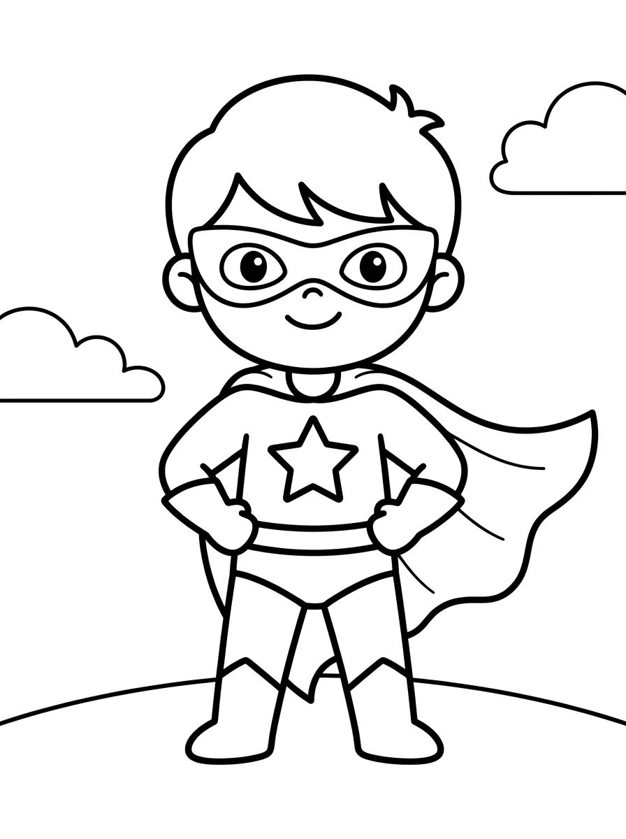 Super-Heróis Fofos para Colorir