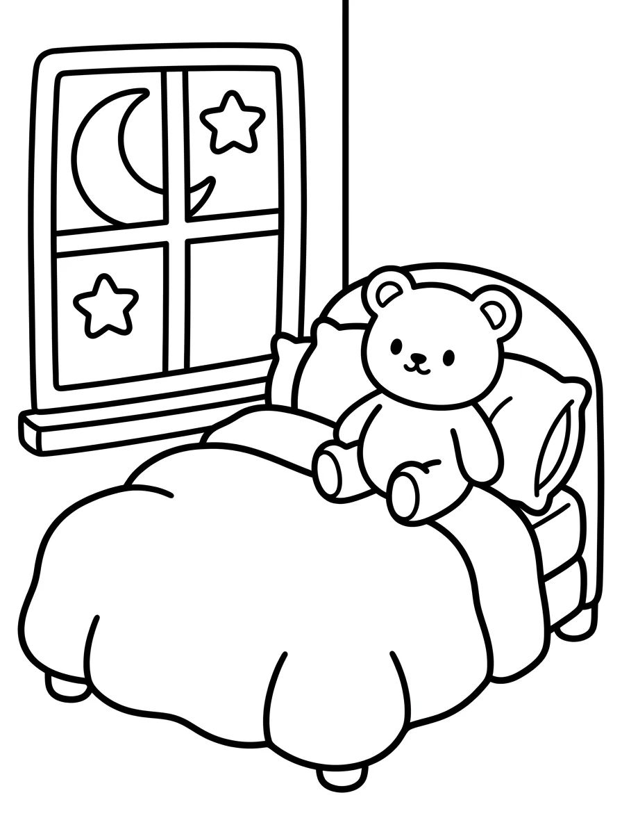 Cuartito Lindo con Cama Calientita para colorir Desenho de Cuartito Lindo con Cama Calientita para colorir e imprimir grátis