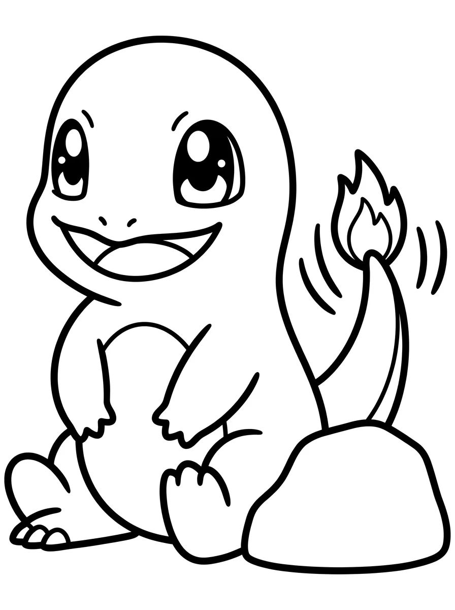 Coleção de desenhos para colorir: Charmander para Colorir
