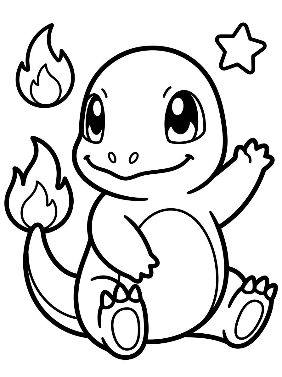 Capa da coleção Charmander para Colorir