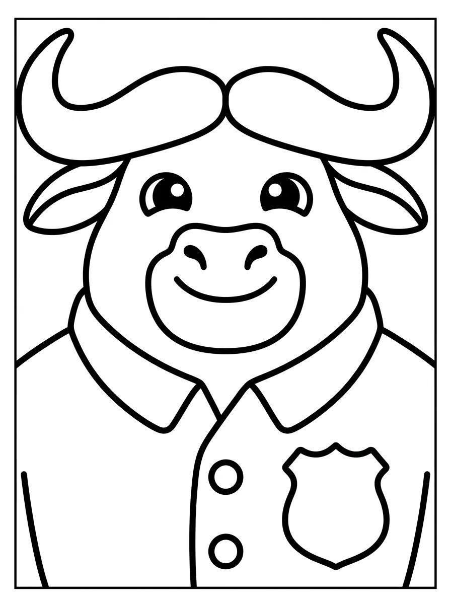 Capa da coleção Chefe Bogo de Zootopia para Colorir