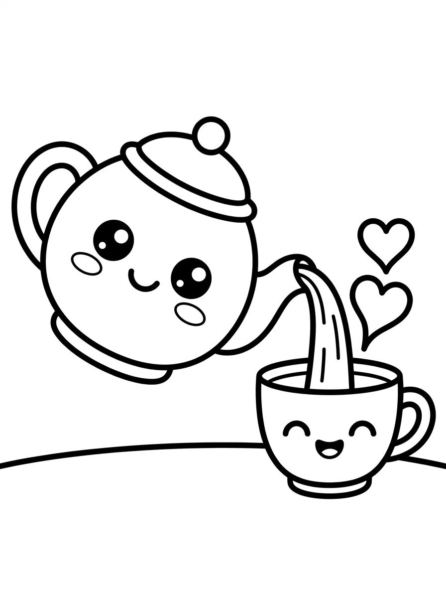 Coleção de desenhos para colorir: Cozinha Fofa: Desenhos Encantadores para Colorir