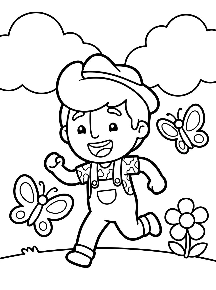 Dan Brincando no Parque para colorir Desenho de Dan Brincando no Parque para colorir e imprimir grátis