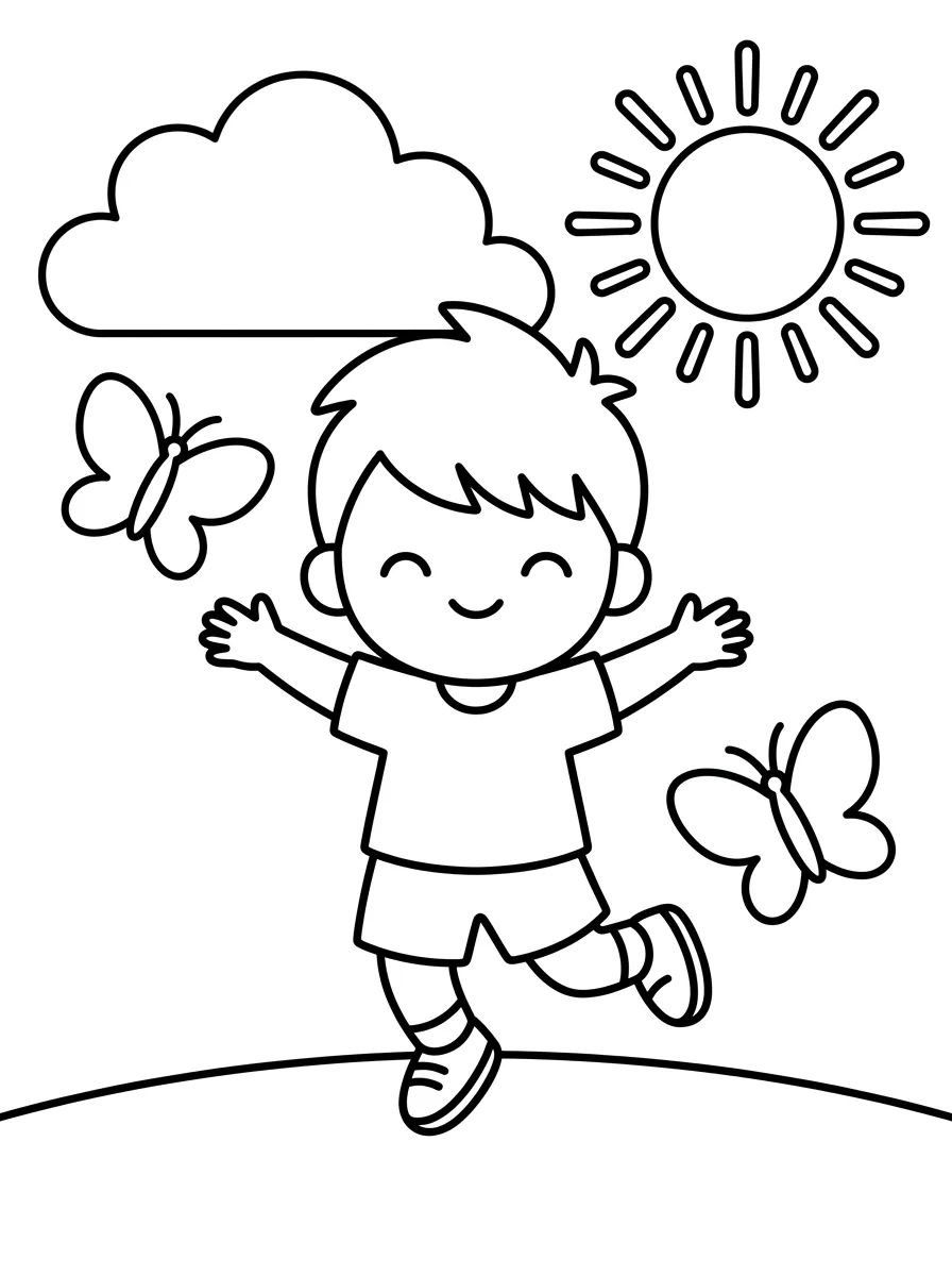 Dan Brincando no Parque para colorir Desenho de Dan Brincando no Parque para colorir e imprimir grátis