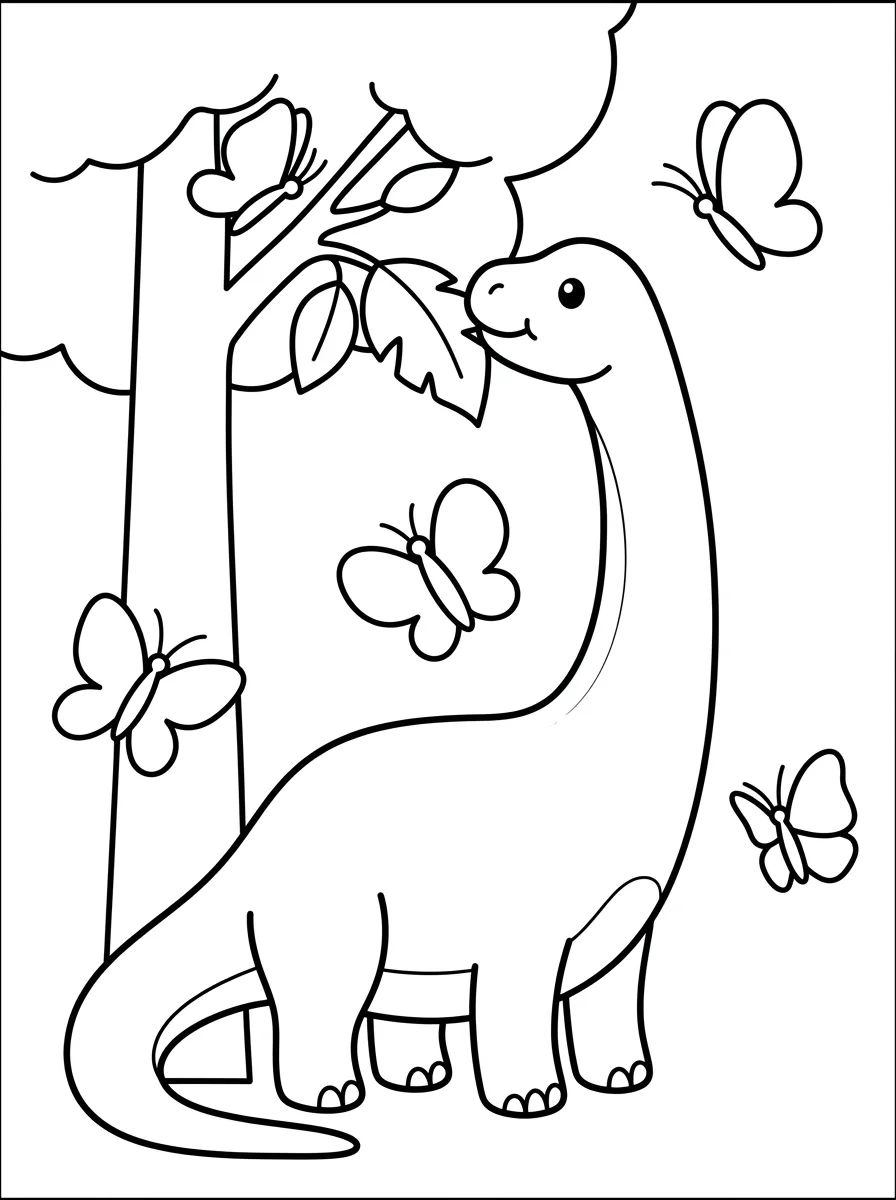 Brontossauro Pescocudo para colorir Desenho de Brontossauro Pescocudo para colorir e imprimir grátis